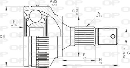 Open Parts CVJ5593.10 - Kit giunti, Semiasse autozon.pro