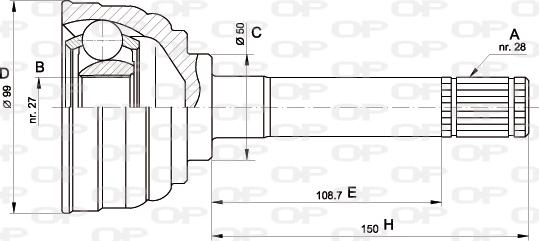 Open Parts CVJ5564.10 - Kit giunti, Semiasse autozon.pro