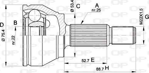 Open Parts CVJ5515.10 - Kit giunti, Semiasse autozon.pro