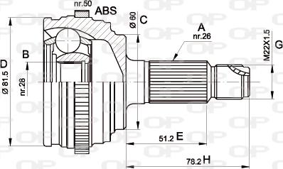 Open Parts CVJ5510.10 - Kit giunti, Semiasse autozon.pro