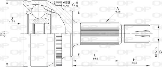 Open Parts CVJ5588.10 - Kit giunti, Semiasse autozon.pro