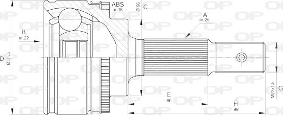 Open Parts CVJ5587.10 - Kit giunti, Semiasse autozon.pro