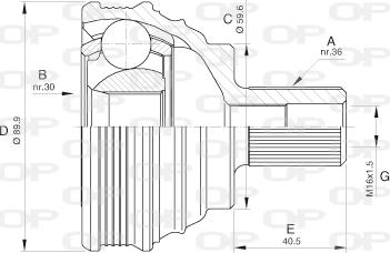 Open Parts CVJ5535.10 - Kit giunti, Semiasse autozon.pro