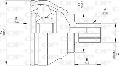 Open Parts CVJ5536.10 - Kit giunti, Semiasse autozon.pro