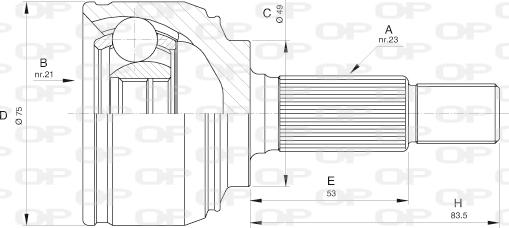 Open Parts CVJ5520.10 - Kit giunti, Semiasse autozon.pro