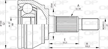 Open Parts CVJ5694.10 - Kit giunti, Semiasse autozon.pro