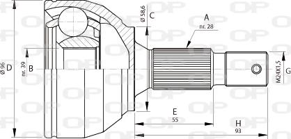 Open Parts CVJ5695.10 - Kit giunti, Semiasse autozon.pro