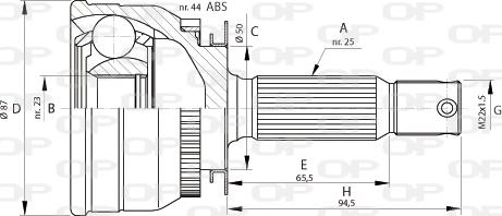 Open Parts CVJ5691.10 - Kit giunti, Semiasse autozon.pro