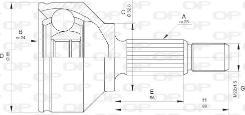 Open Parts CVJ5644.10 - Kit giunti, Semiasse autozon.pro