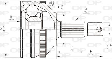 Open Parts CVJ5646.10 - Kit giunti, Semiasse autozon.pro