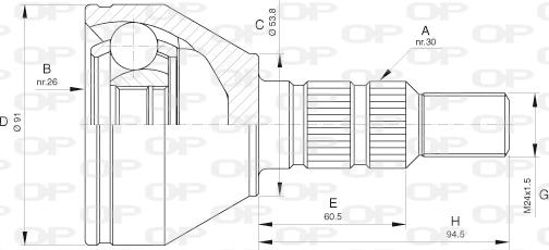 Open Parts CVJ5641.10 - Kit giunti, Semiasse autozon.pro