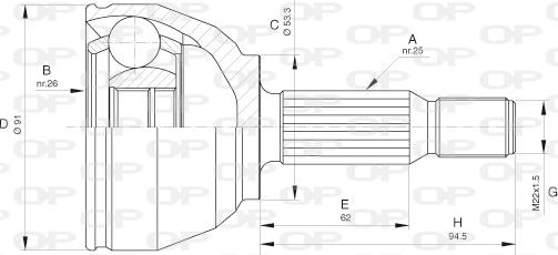 Open Parts CVJ5654.10 - Kit giunti, Semiasse autozon.pro