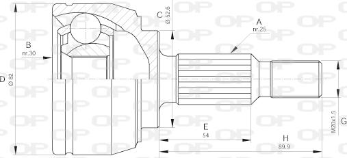 Open Parts CVJ5650.10 - Kit giunti, Semiasse autozon.pro