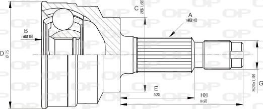 Open Parts CVJ5664.10 - Kit giunti, Semiasse autozon.pro