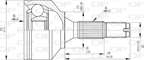 Open Parts CVJ5668.10 - Kit giunti, Semiasse autozon.pro