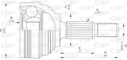 Open Parts CVJ5613.10 - Kit giunti, Semiasse autozon.pro