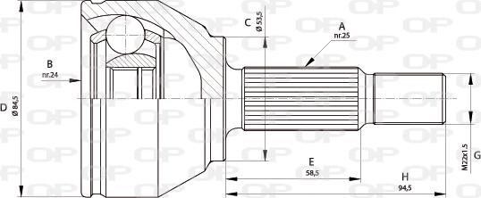 Open Parts CVJ5681.10 - Kit giunti, Semiasse autozon.pro