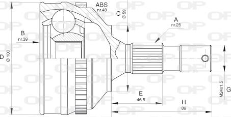 Open Parts CVJ5635.10 - Kit giunti, Semiasse autozon.pro