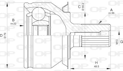 Open Parts CVJ5630.10 - Kit giunti, Semiasse autozon.pro