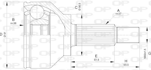 Open Parts CVJ5620.10 - Kit giunti, Semiasse autozon.pro