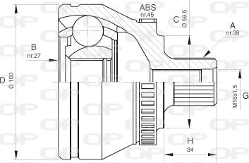 Open Parts CVJ5621.10 - Kit giunti, Semiasse autozon.pro