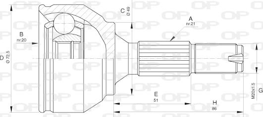 Open Parts CVJ5622.10 - Kit giunti, Semiasse autozon.pro