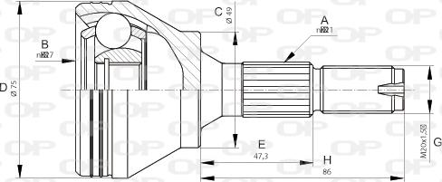 Open Parts CVJ5677.10 - Kit giunti, Semiasse autozon.pro