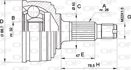 Open Parts CVJ5049.10 - Kit giunti, Semiasse autozon.pro