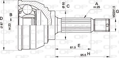 Open Parts CVJ5044.10 - Kit giunti, Semiasse autozon.pro