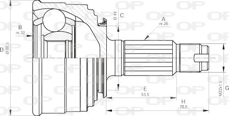 Open Parts CVJ5041.10 - Kit giunti, Semiasse autozon.pro