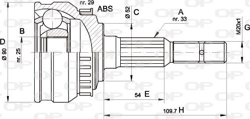 Open Parts CVJ5047.10 - Kit giunti, Semiasse autozon.pro