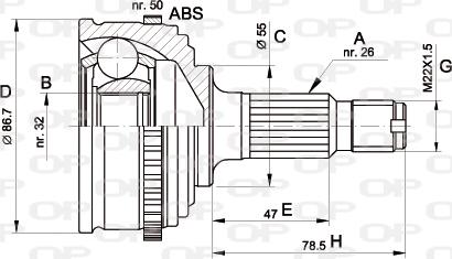 Open Parts CVJ5050.10 - Kit giunti, Semiasse autozon.pro