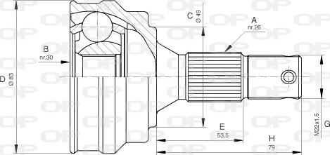 Open Parts CVJ5051.10 - Kit giunti, Semiasse autozon.pro