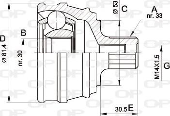 Open Parts CVJ5063.10 - Kit giunti, Semiasse autozon.pro