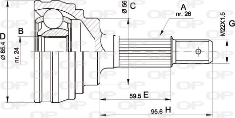 Open Parts CVJ5067.10 - Kit giunti, Semiasse autozon.pro