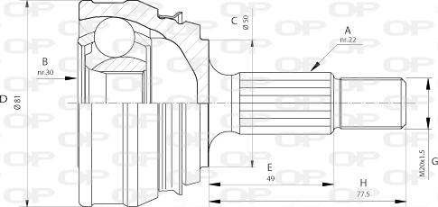 Open Parts CVJ5005.10 - Kit giunti, Semiasse autozon.pro