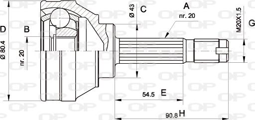 Open Parts CVJ5001.10 - Kit giunti, Semiasse autozon.pro