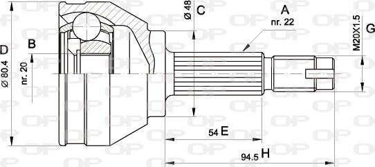 Open Parts CVJ5002.10 - Kit giunti, Semiasse autozon.pro