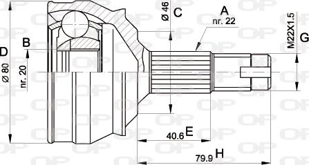 Open Parts CVJ5011.10 - Kit giunti, Semiasse autozon.pro