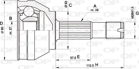 Open Parts CVJ5018.10 - Kit giunti, Semiasse autozon.pro