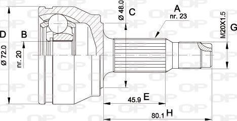 Open Parts CVJ5037.10 - Kit giunti, Semiasse autozon.pro