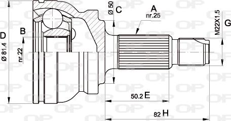 Open Parts CVJ5029.10 - Kit giunti, Semiasse autozon.pro