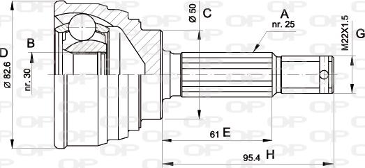 Open Parts CVJ5191.10 - Kit giunti, Semiasse autozon.pro