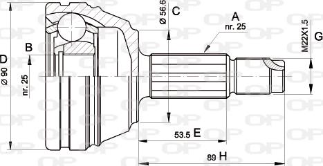 Open Parts CVJ5198.10 - Kit giunti, Semiasse autozon.pro