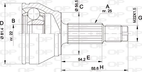 Open Parts CVJ5192.10 - Kit giunti, Semiasse autozon.pro