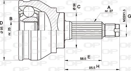 Open Parts CVJ5151.10 - Kit giunti, Semiasse autozon.pro