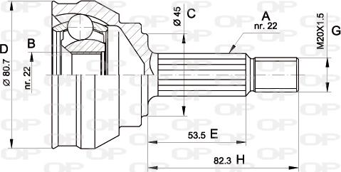 Open Parts CVJ5158.10 - Kit giunti, Semiasse autozon.pro