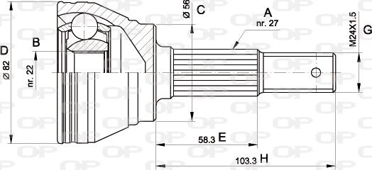 Open Parts CVJ5164.10 - Kit giunti, Semiasse autozon.pro