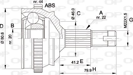 Open Parts CVJ5105.10 - Kit giunti, Semiasse autozon.pro