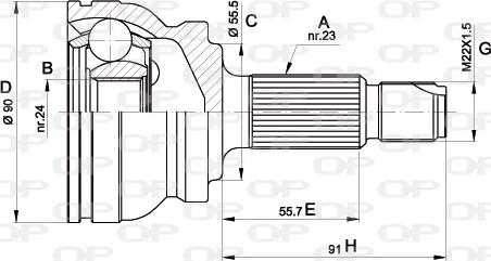 Open Parts CVJ5106.10 - Kit giunti, Semiasse autozon.pro